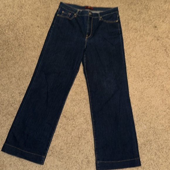 7 For All Mankind Women's Dark Wash Mid Rise Dojo Jeans Size 32 - Picture 2 of 6